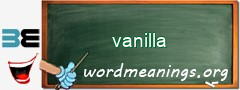 WordMeaning blackboard for vanilla